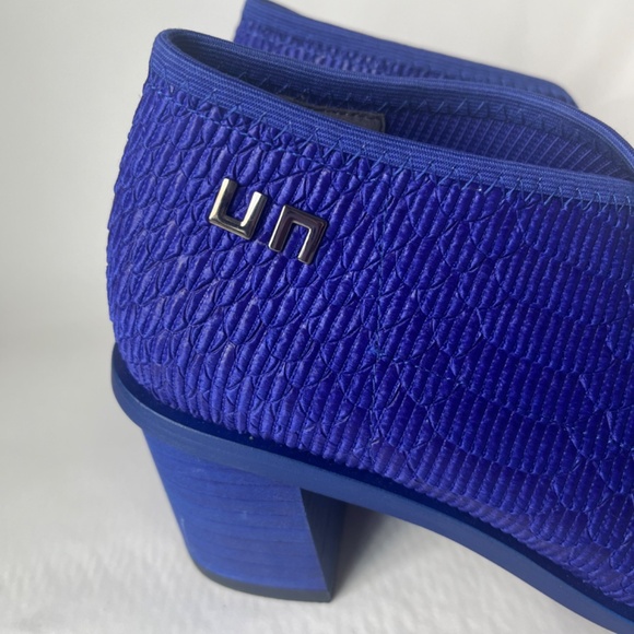 United Nude Fold Blue Marine Python Block Heel Leather Casual Booties 7 - Picture 7 of 15